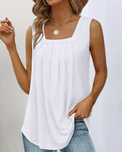 Load image into Gallery viewer, Square Neck Tank Top in Feather and Floral Print
