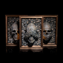Load image into Gallery viewer, Three Wise Skulls Picture Frame Decor