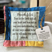 Load image into Gallery viewer, Prayer Quilt with cross inside