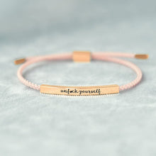 Load image into Gallery viewer, UNF♥CK YOURSELF TUBE BRACELET