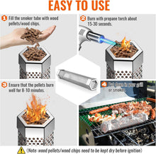 Load image into Gallery viewer, 12' Pellet Smoker Tube for All Grill or Smoker