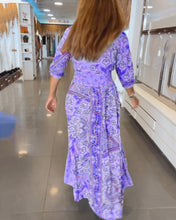 Load image into Gallery viewer, V-Neck 3/4 Sleeve Vacation Dress