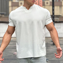 Load image into Gallery viewer, Men's V-Neck Short Sleeve Muscle Athletic Workout T-Shirts