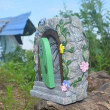 Load image into Gallery viewer, Solar Powered Fairy Door Statue with LED Light