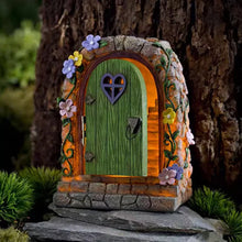Load image into Gallery viewer, Solar Powered Fairy Door Statue with LED Light