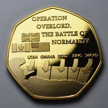 Load image into Gallery viewer, D-DAY LANDINGS 1944 24ct Gold Commemorative Coin