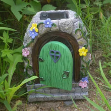 Load image into Gallery viewer, Solar Powered Fairy Door Statue with LED Light