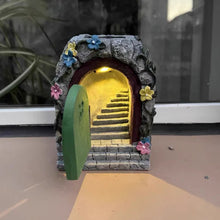 Load image into Gallery viewer, Solar Powered Fairy Door Statue with LED Light