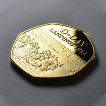 Load image into Gallery viewer, D-DAY LANDINGS 1944 24ct Gold Commemorative Coin