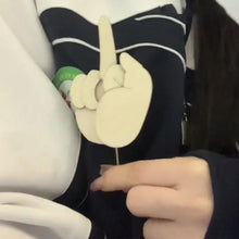 Load image into Gallery viewer, Funny Wooden Finger Brooch