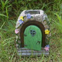 Load image into Gallery viewer, Solar Powered Fairy Door Statue with LED Light