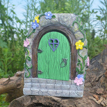 Load image into Gallery viewer, Solar Powered Fairy Door Statue with LED Light