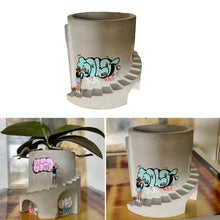 Load image into Gallery viewer, Handmade Street Art Graffiti Concrete Planter