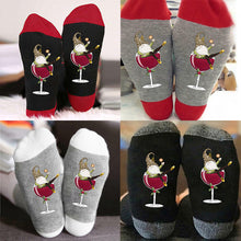 Load image into Gallery viewer, Gnome Wine Glass Unisex Crew Socks