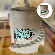 Load image into Gallery viewer, Handmade Street Art Graffiti Concrete Planter