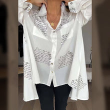 Load image into Gallery viewer, New Letter Print Fashion Lapel Shirt-Pre Sale