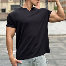 Load image into Gallery viewer, Men's V-Neck Short Sleeve Muscle Athletic Workout T-Shirts