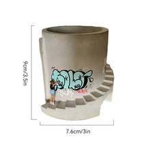 Load image into Gallery viewer, Handmade Street Art Graffiti Concrete Planter