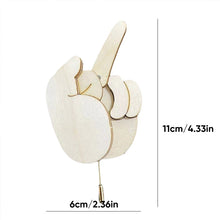 Load image into Gallery viewer, Funny Wooden Finger Brooch