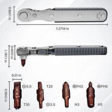 Load image into Gallery viewer, Bidirectional Ratchet Screwdriver Set