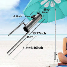 Load image into Gallery viewer, Heavy-Duty Adjustable Spiral Ground Anchor Umbrella Holder