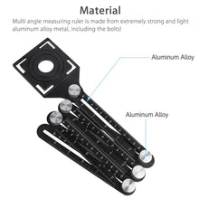 Load image into Gallery viewer, Multi Angle Measuring Ruler