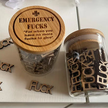 Load image into Gallery viewer, Emergency F**k jar- Funny Give a F**k jar