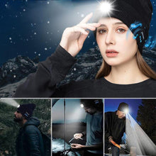 Load image into Gallery viewer, LED Bluetooth Beanie with Detachable Speakers