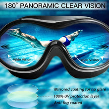 Load image into Gallery viewer, Wide View Anti Fog Swimming Goggles