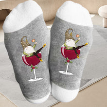 Load image into Gallery viewer, Gnome Wine Glass Unisex Crew Socks
