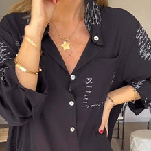 Load image into Gallery viewer, New Letter Print Fashion Lapel Shirt-Pre Sale