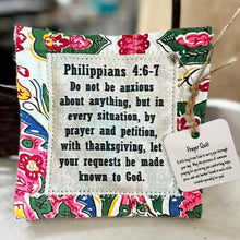 Load image into Gallery viewer, Prayer Quilt with cross inside