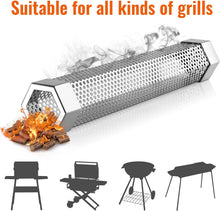 Load image into Gallery viewer, 12' Pellet Smoker Tube for All Grill or Smoker
