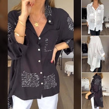 Load image into Gallery viewer, New Letter Print Fashion Lapel Shirt-Pre Sale
