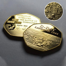 Load image into Gallery viewer, D-DAY LANDINGS 1944 24ct Gold Commemorative Coin