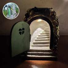 Load image into Gallery viewer, Solar Powered Fairy Door Statue with LED Light