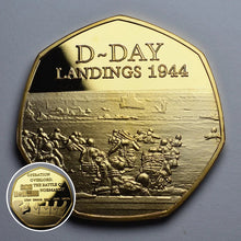 Load image into Gallery viewer, D-DAY LANDINGS 1944 24ct Gold Commemorative Coin