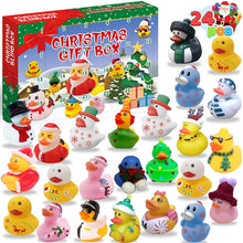 Load image into Gallery viewer, 24 Pcs Christmas Rubber Ducks Advent Calendar
