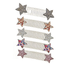 Load image into Gallery viewer, Rhinestone Star Hair Comb Set (5 Pcs)