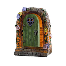 Load image into Gallery viewer, Solar Powered Fairy Door Statue with LED Light