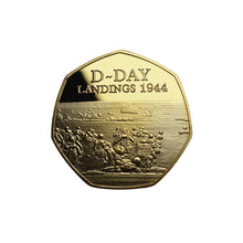 Load image into Gallery viewer, D-DAY LANDINGS 1944 24ct Gold Commemorative Coin