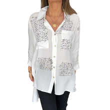 Load image into Gallery viewer, New Letter Print Fashion Lapel Shirt-Pre Sale