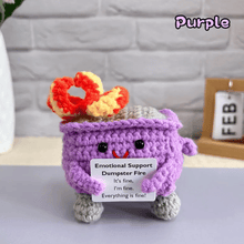 Load image into Gallery viewer, Crochet Dumpster Raging Fire