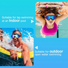 Load image into Gallery viewer, Wide View Anti Fog Swimming Goggles