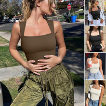 Load image into Gallery viewer, Women's Sexy Ribbed Square Neck Bodysuit