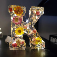 Load image into Gallery viewer, Dried Flower Letters Night Light