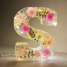Load image into Gallery viewer, Dried Flower Letters Night Light