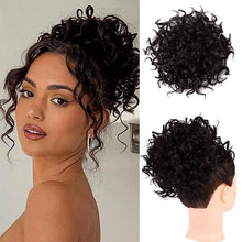 Load image into Gallery viewer, Elastic Drawstring Loose Short Curly Bun