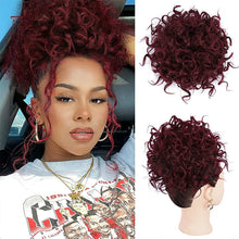 Load image into Gallery viewer, Elastic Drawstring Loose Short Curly Bun