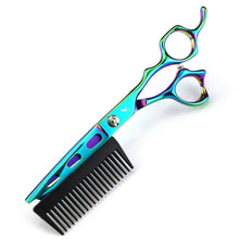 Load image into Gallery viewer, 2 In 1 Hair Scissors With Comb